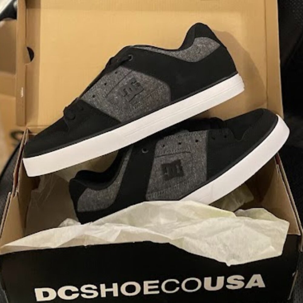 DC Shoes PURE, Black/Grey/ Black XKSK.  Size 12,  NWT